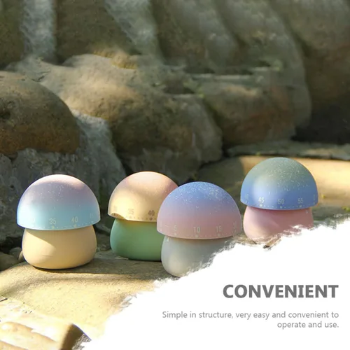 Vista 4 de Mechanical Kitchen Timer Mushroom Shape Cute Cartoon Countdown Timer for Cooking Baking with Alarm Reminder Suitable for Home and Restaurant Use