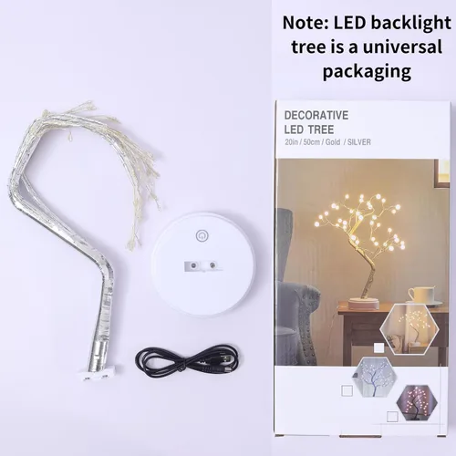 Vista 6 de Meonua Luces de árbol bonsái para decoración de Pascua, lámpara de árbol de luciérnaga de 20 pulgadas con 108 luces LED, alimentadas por
