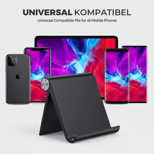 Vista 6 de ORIbox Soporte para teléfono celular, soporte ajustable de oficina para iPhone, iPad, estilo elegante, compatible con todos los iPhone 14/14 Pro
