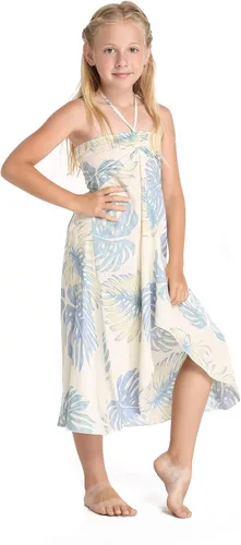 Vista 4 de Girl Hawaiian Halter Dress in Palm Leaf