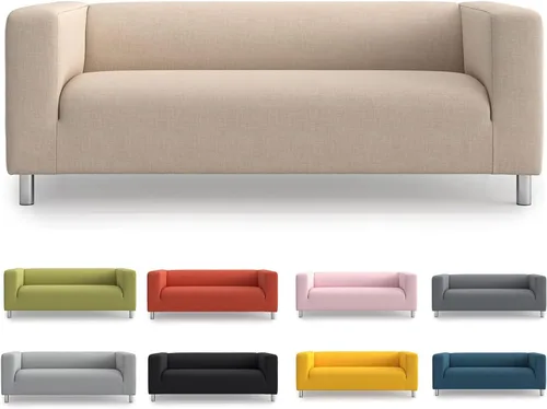 Vista 6 de TLYESD Funda de sofá Klippan de repuesto para funda de sofá IKEA Klippan, funda de sofá Klippan, solo funda (Gris Oscuro)