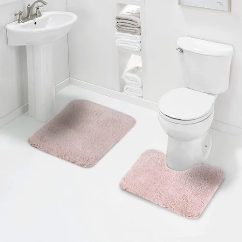 Vista 14 de Walensee - Juego de tapete antideslizante para baño, mullido, de suave microfibra, absorbente de agua, lavable a máquina, alfombra de felpa gruesa