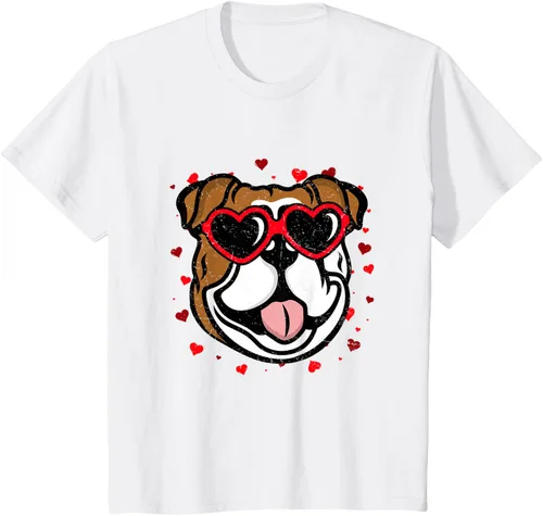 Vista 23 de Bulldog Valentine - Camiseta para amantes de las gafas de sol para perros, Negro