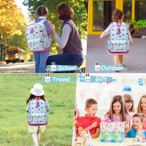 Vista 8 de VASCHY - Mochilas para niños y niñas, ligeras, resistentes al agua, con correa para el pecho
