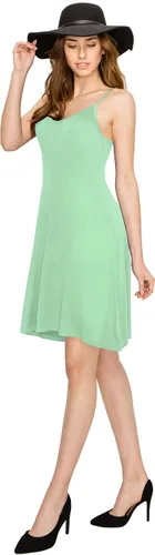 Vista 5 de Lock and Love - Vestido corto de túnica Cami para mujer con cuello en V y tirantes delgados, fabricado en Estados Unidos