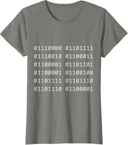 Vista 14 de Porca Madonna In Codice Binario Código Binario Camiseta, Negro