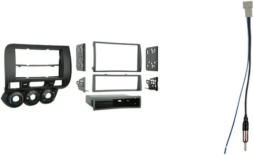 Vista 2 de Metra Electronics 99-7872 2007-2008 Honda Fit - Kit de instalación DIN simple o doble, color negro
