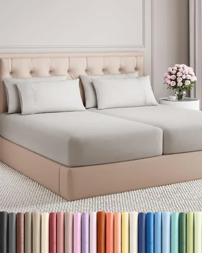 Vista 255 de Juego de sábanas Twin de 4 piezas - Cómodo, transpirable y refrescante - Juego de ropa de cama de lujo de hotel ultrasuave con bolsillos profundos