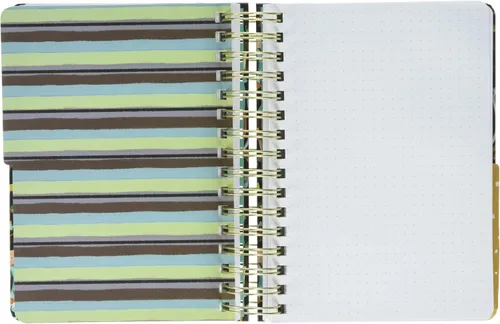 Vista 3 de C.R. Gibson MJN2-25098 Diario de forraje de alambre doble 3 en 1, cuadrícula de puntos y forrado con 480 páginas, 6.25 pulgadas de ancho x 8.3125