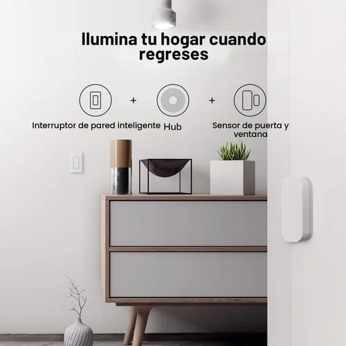 Vista 4 de Aqara Zigbee - Interruptor de luz inteligente (sin neutro, doble basculante)