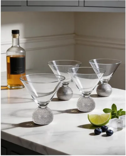 Vista 10 de Juego de flautas de champán de 4, vasos de champán sin tallo para boda, vasos de mimosa de cristal irrompibles y elegantes, flautas de champán de 10