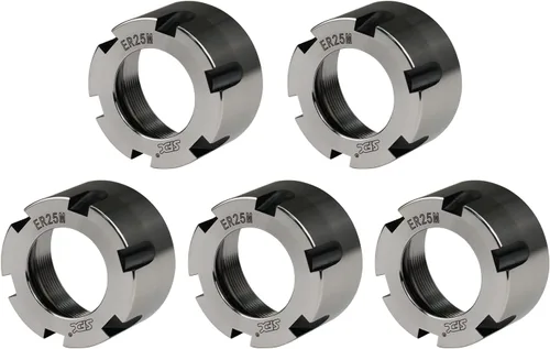 Vista 15 de ZAC 5 Uds ER8M Tuerca de mandril M10 Rosca Pinza de sujeción Tuercas de equilibrio Tuerca de metal para CNC Fresado Chuck Holder Torno