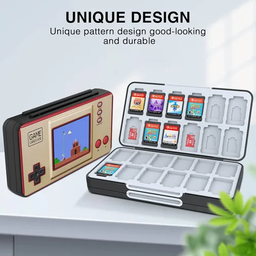 Vista 6 de HEIYING Game Card Case for Nintendo Switch&Switch OLED,Customized Pattern Switch Lite Game Card Case with 48 Game Card Slots and 24 Micro SD Card