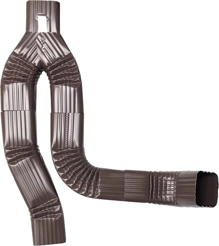 Vista 4 de Desviador de bajada de aluminio 3x4 para barriles de lluvia, fabricado en los Estados Unidos, incluye tornillos e instrucciones (almendra)