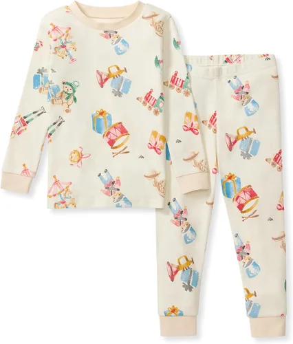 Vista 43 de Burt's Bees Baby Pijama de algodón orgánico para niños, conjunto de pijama Paquete de 1 temporada de Apple