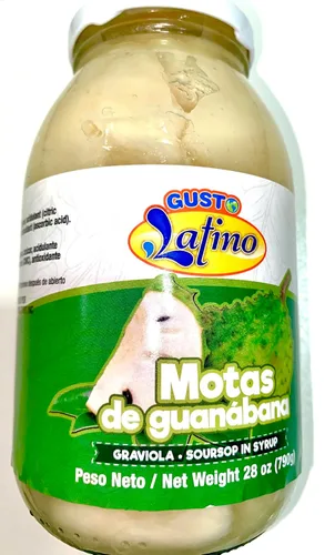Vista 6 de MOTAS de Guanabana en almibar 28 onzas / 27.87 oz Importada de Colombia - Guanábana Graviola en almíbar