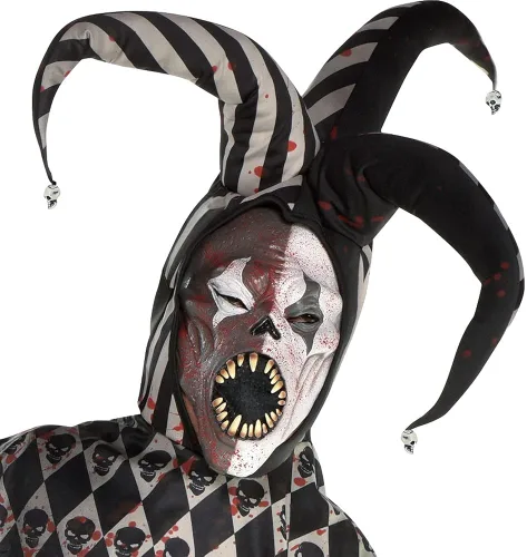 Vista 2 de Mens Twisted Jester Costume Kit