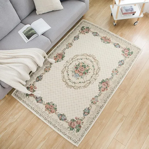 Vista 31 de UKELER Tapete antideslizante para puerta, alfombras de acento modernas para entrada, estilo romántico campestre americano, alfombras de algodón