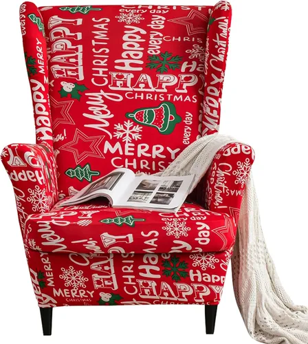 Vista 46 de Funda impermeable para silla con respaldo de ala, fundas elásticas de jacquard para silla con respaldo de ala de 2 piezas, funda de sofá