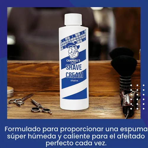 Vista 3 de Campbell's Crema de afeitar líquida 8 oz para barberos
