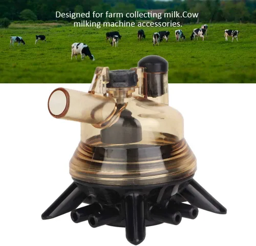 Vista 5 de Colector de leche de vaca de 5.1 fl oz, pieza de ordeño de repuesto con base de plástico para estación de ordeño de vacas y ovejas de granja lechera