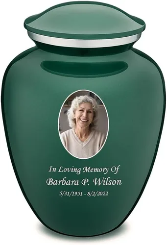 Vista 14 de Geturns Abraza pequeñas urnas de cremación personalizadas para cenizas humanas I Urna funeraria rosa brillante para hombres y mujeres con capacidad