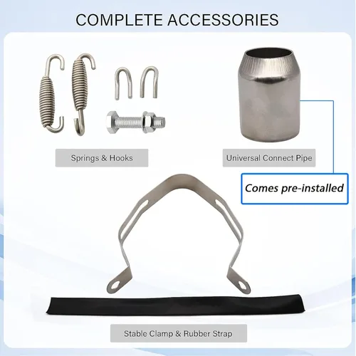 Vista 3 de Silenciador sin cordones para motocicleta, silenciadores y silenciadores de fibra de carbono de 1.5-2 pulgadas para motocross, Street Bike Scooter