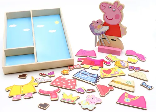 Vista 4 de Tara Toys Peppa Pig - Juego de Vestir Magnético de Madera