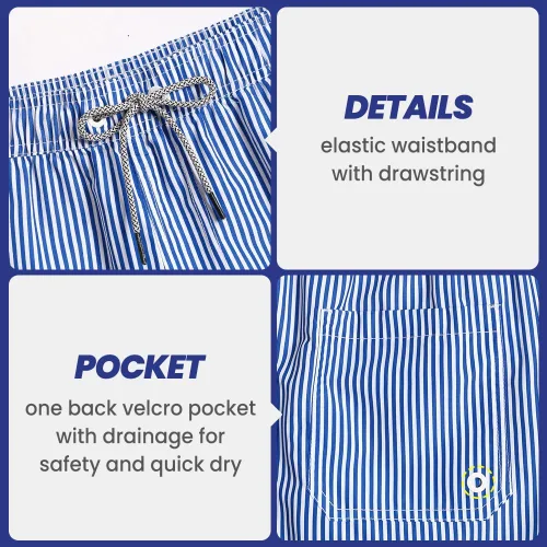 Vista 5 de maamgic Mens Swim Trunks 5" with Mesh Lining Quick Dry Bathing Suits for Men Swim Shorts Swimwear