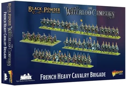 Vista 4 de Warlord Black Powder Epic Battles Waterloo Brigada de caballería pesada francesa Kit de modelo de plástico Wargaming 312002003