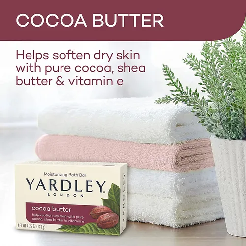Vista 3 de Yardley Barra hidratante de manteca de cacao 4.0 oz (paquete de 6)