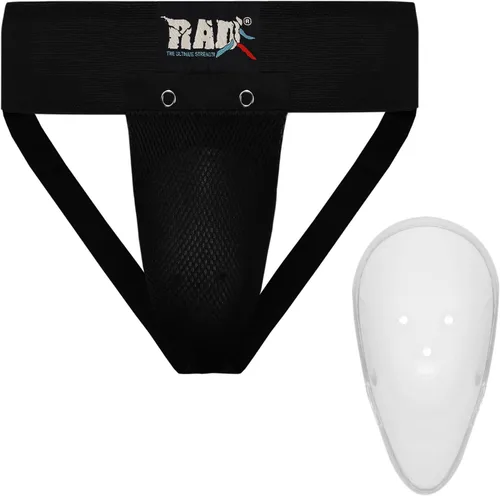 Vista 3 de RAD Protector de ingle para hombre – Copa protectora de MMA, boxeo, Muay Thai, artes marciales y kickboxing Soporte atlético ajustable con copa
