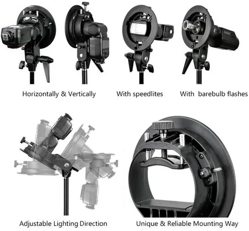 Vista 5 de Godox soporte Bowens tipo S para flash snoot y ventana flexible