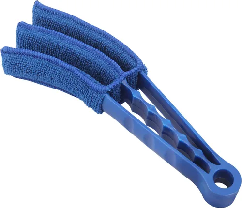 Vista 7 de Kit de cepillo limpiador de persianas de ventana, paquete de 2 cepillos con 6 fundas de microfibra, herramientas de limpieza para persianas