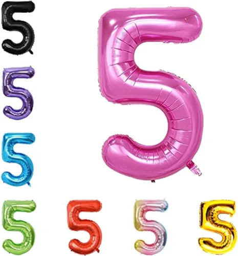 Vista 135 de Globo grande de helio con números 0-9 de 40 pulgadas para cumpleaños, bodas y fiestas (rojo, 9)