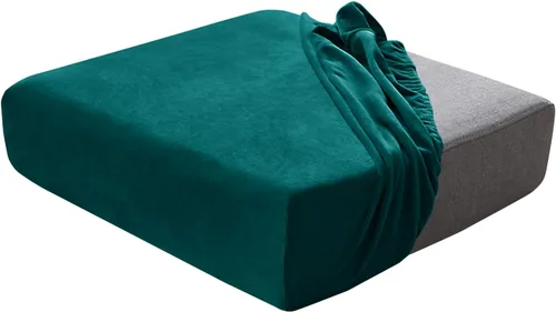 Vista 51 de Juego de fundas de cojín para asiento de sofá, fundas de cojín de terciopelo elástico, repuesto para cojines individuales con tela elástica Aguacate