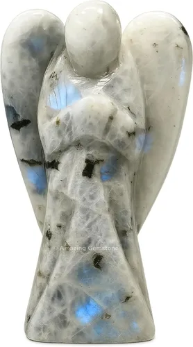 Vista 8 de Ángel de Amatista de Amazing Gemstone - Ángel de Cristal de Amatista y Figuras de Ángel Guardián de Bolsillo de Cristal de Amatista (10 centímetros)