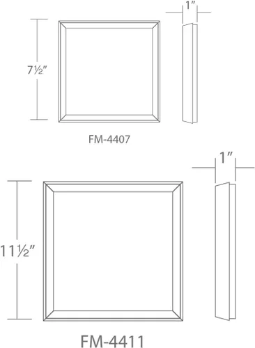 Vista 2 de Modern Forms Argo 7in LED Square Flush Mount 3000K en blanco