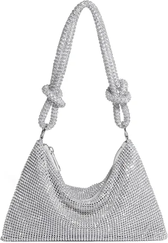 Vista 9 de Bolso de diamantes de imitación para mujer, bolso de noche con brillos, mini bolsos de mano