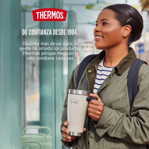 Vista 7 de THERMOS ICON SERIES, Taza de acero inoxidable, Glaciar, 16 onzas Material libre de BPA