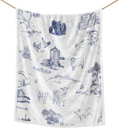 Vista 10 de Indigo Hill by HiEnd Accents Acadia - Manta de sherpa con estampado de pinos bosques, naturaleza, bosque, montaña, manta occidental para acampar al