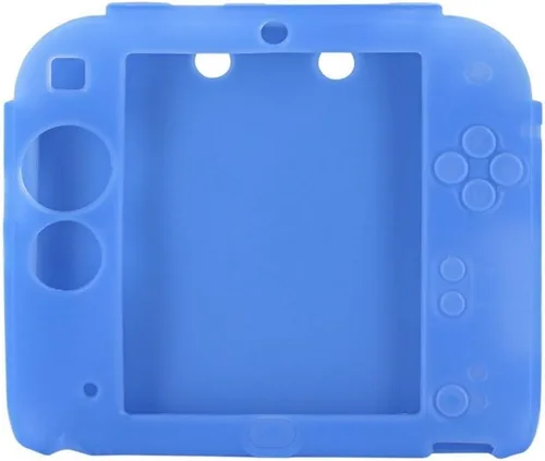 Vista 4 de 3Packs Protective Soft Silicone Rubber Gel Skin Case Cover for Nintendo 2DS (BL+BU+PI)