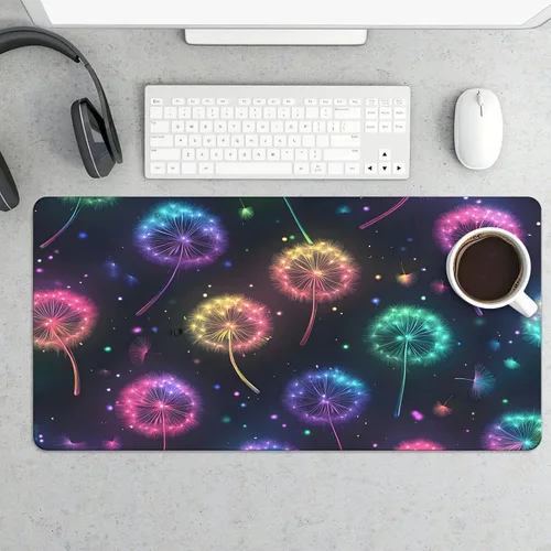 Vista 12 de Large Mouse Pad Beach Flamingos Palm Trees Rubber Base Keyboard Long Gaming Mouse pad Desk Mat Waterproof Non-Slip Protector Laptop Pads for Work