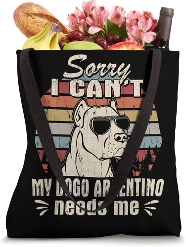 Vista 4 de My Dogo Argentino Needs Me Bolso tote vintage retro divertido de Navidad