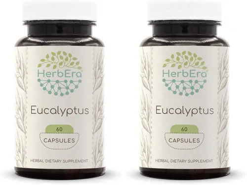 Vista 6 de HerbEra Eucalipto 60 Cápsulas, 400 mg, Eucalyptus Globulus Hoja Seca (60 Cápsulas)