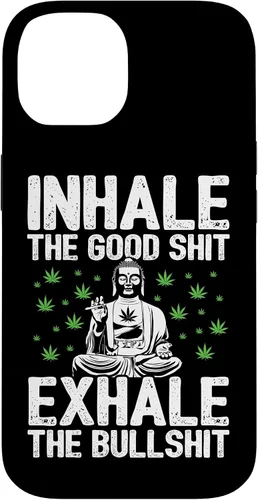 Vista 4 de Inhale Good Shit Exhale Bullshit - Weed Cannabis - 420 Case for iPhone 17
