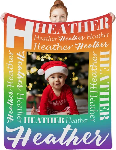 Vista 25 de Manta personalizada con nombre para niños, niñas, niños, niñas, manta personalizada con nombre para adultos, hombres y mujeres, mantas de bebé