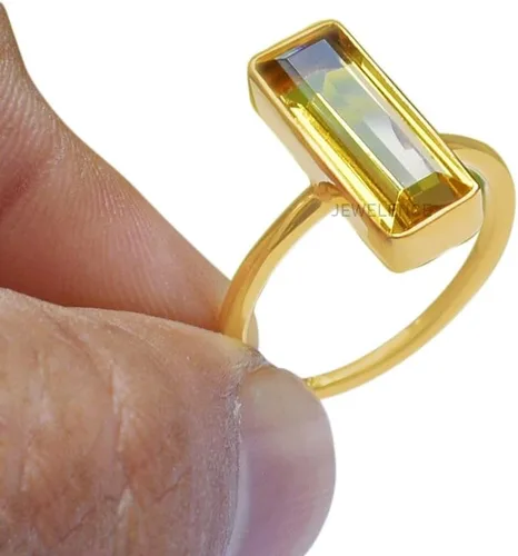 Vista 35 de Anillo de plata de ley maciza superpuesta de oro amarillo de 18 quilates para mujer, anillo de compromiso de plata esterlina, juego de bisel