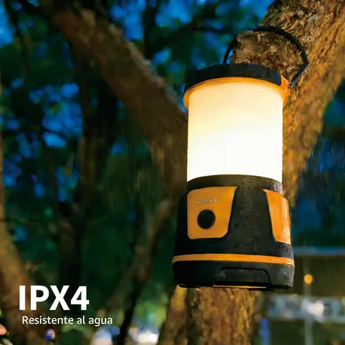 Vista 2 de Linterna LED recargable, 3000 lúmenes, 5 modos de luz, IP54 impermeable, batería de 7500 mAh, linterna portátil para campamento, senderismo, cortes