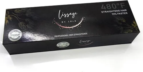 Vista 6 de Plancha de pelo profesional de 1.5 pulgadas, plancha plana de titanio ajustable hasta 450 °F